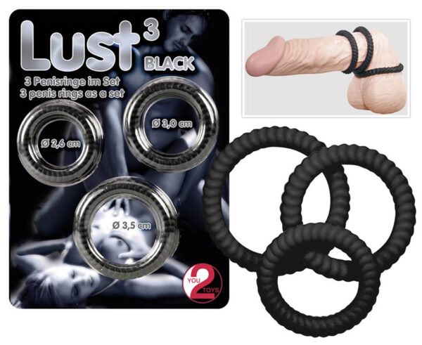 Lust 3 Penisringe I Sort