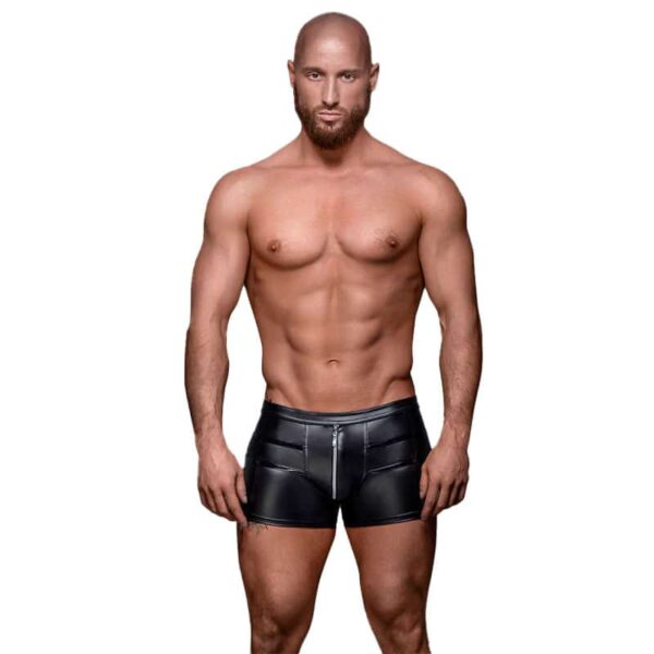 Noir Handmade Jones Wetlook Boxershorts Med Lynlås Mænd - Xl